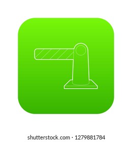Parking entrance icon green vector isolated on white background