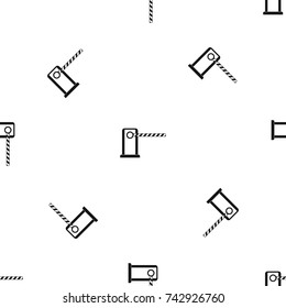 Parking entrance pattern repeat seamless in black color for any design. Vector geometric illustration