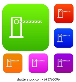 Parking entrance set icon in different colors isolated vector illustration. Premium collection