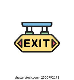Icono de salida de estacionamiento Ilustración vectorial
