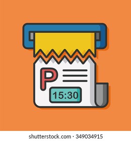 parking fee vector icon