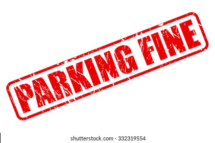 PARKING FINE red stamp text on white