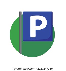 Parking Lot Flags. Parking Signs. Vector.