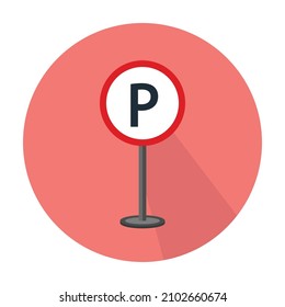 Parking Flat background vector icon which can easily modify or edit  background 