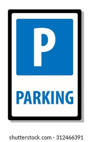 Parking. Flat Simple Sign/Symbol Icon