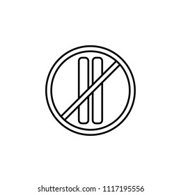 Parking is forbidden for even-numbered months icon. Element of traffic signs icon for mobile concept and web apps. Thin line No Parking even numbered months icon can used for web on white background
