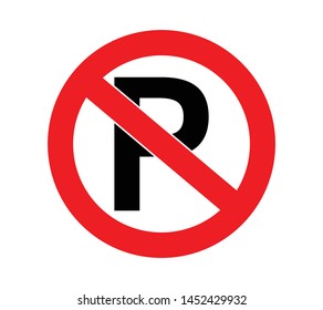 parking forbidden sign for traffic order