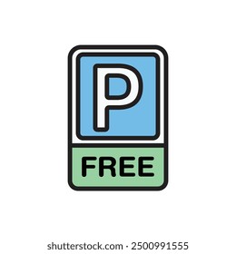 Parking Free Icon Vector Illustration