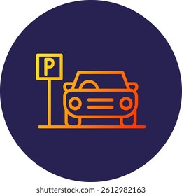 Parking free Line Circle Gradient Style