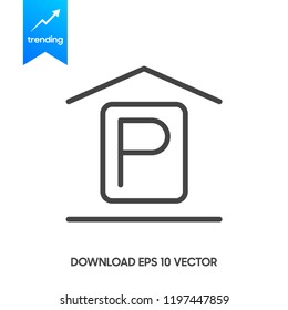 Parking is free and No parking space vector icons