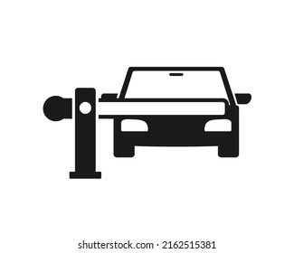 Parking Gate, Barrier Gates Icon. Car Security. Vector Illustration