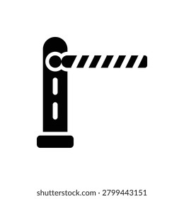 Parking Gate Glyph Icon. Parking Gate Icon
