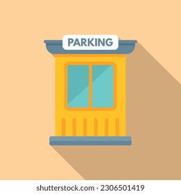 Parking gate icon flat vector. Toll guard. Street payment