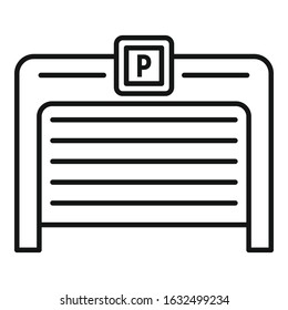 Parking gate icon. Outline parking gate vector icon for web design isolated on white background