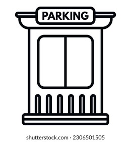 Parking gate icon outline vector. Toll guard. Street payment