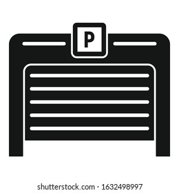 Parking gate icon. Simple illustration of parking gate vector icon for web design isolated on white background