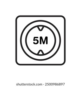 Parking Height Limit Outline Icon Vector Illustration