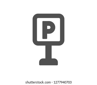 Parking icon. Car park sign. Transport place symbol. Quality design element. Classic style icon. Vector