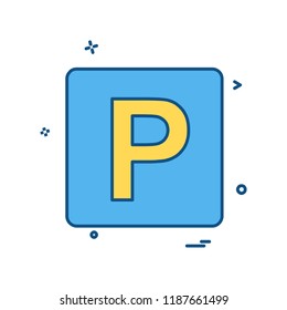 Parking icon design vector