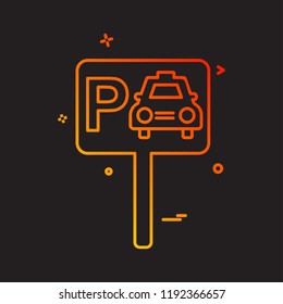 Parking icon design vector