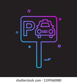 Parking icon design vector