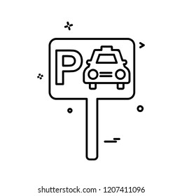 Parking icon design vector
