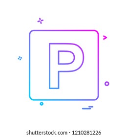 Parking icon design vector