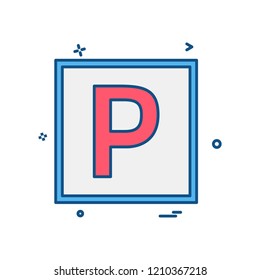 Parking icon design vector