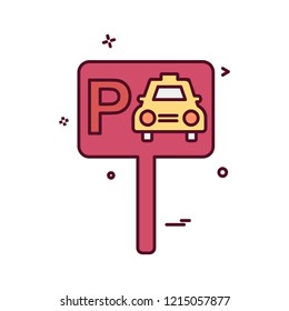 Parking icon design vector