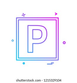 Parking icon design vector