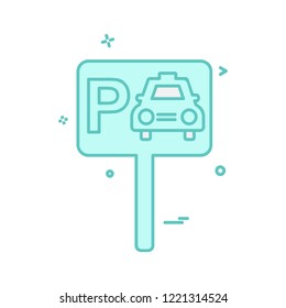 Parking icon design vector