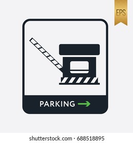 Parking Icon. Flat Isolated Vector Symbol Illustration