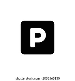 parking Icon. Flat style design isolated on white background. Vector illustration