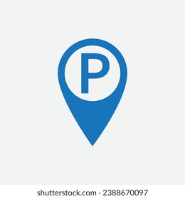 Parking icon flat style design template