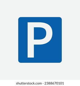 Parking icon flat style design template