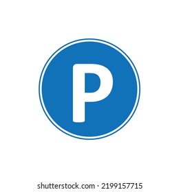 Parking icon graphic design isolated on white background. Vector illustration.