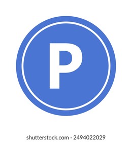 Parking icon illustrated on background