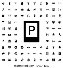 parking icon illustration isolated vector sign symbol