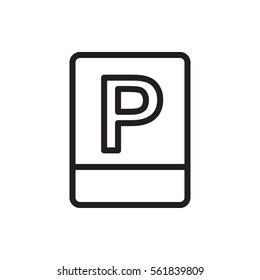 parking icon illustration isolated vector sign symbol