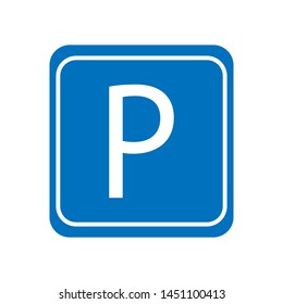Parking icon isolated on white background. Vector illustration. Eps 10.