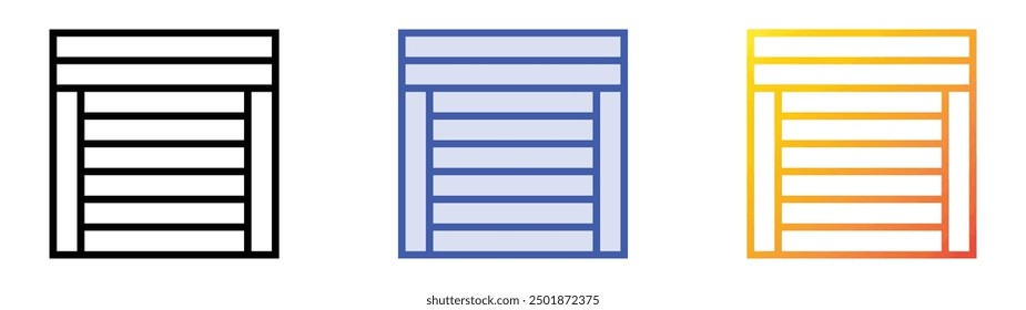 parking icon. Linear, Blue Fill and Gradient Style Design Isolated On White Background