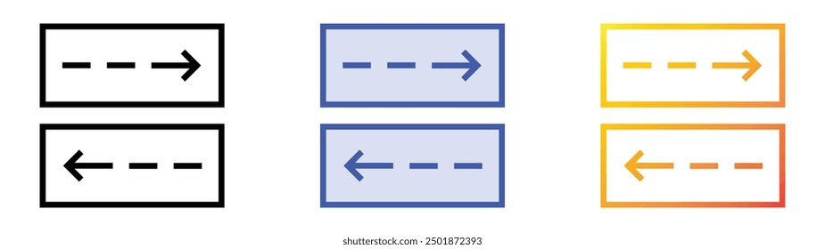 Icono de estacionamiento. Lineal, relleno azul y diseño de estilo degradado aislado sobre fondo blanco