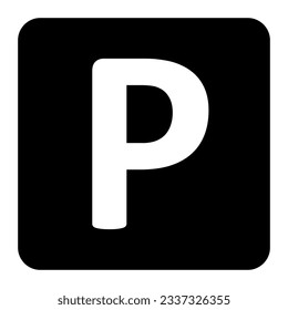 parking icon on transparent background
