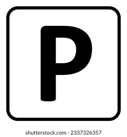 parking icon on transparent background