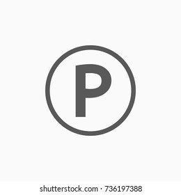 parking icon, pin parking vector