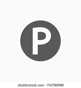 parking icon, pin parking vector