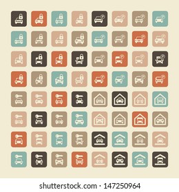 Parking icon set