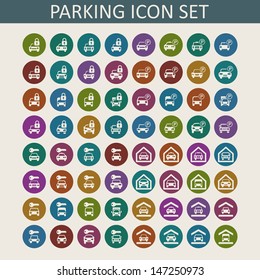 Parking icon set