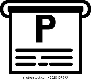 Parking icon set Outline Parking symbol vector Car Parking Lot symbol vector