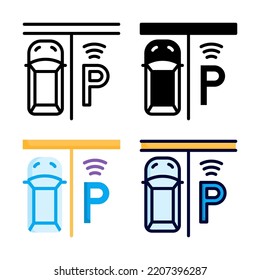 Parking Icon Set Style Collection